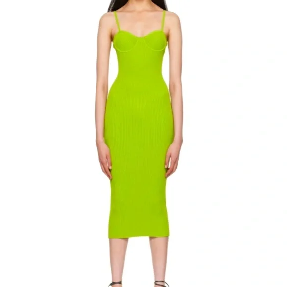 Helmut Lang Ribbed Midi Dress